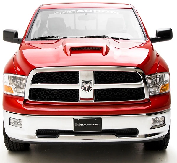 3D Carbon Rumble Bee Style Hood Scoop 09-18 Dodge Ram - Click Image to Close